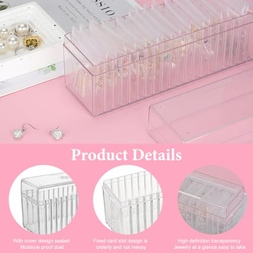 MAYCREATE® 2Pcs Jewellery Organisers Box with 40Pcs Jewellery Organisers Pouch Small Jewellery Pouches for Storage Travel Jewelry Case for Necklaces Bracelets Rings Earrings Gift for Women Girls