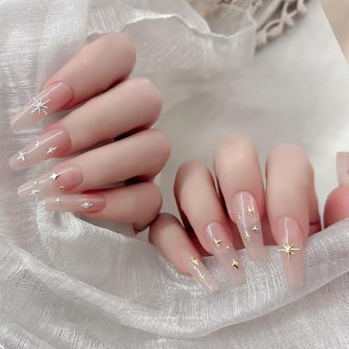 MAYCREATE® 850PCS Star Nail Charms Set for Acrylic Nails 3D Gold Silver Metallic Studs Rhinestones Y2K Women Manicure Salon
