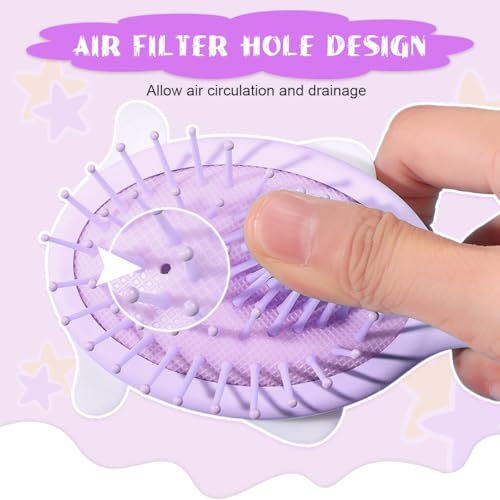 MAYCREATE® Hair Brush for Girls Kuromi Paddle 5.3 Inches Kids Detangler Toddler Hair Brushs Oval Scalp Massager Cartoon Comb for Baby Girl