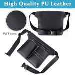 MAYCREATE® Hairdresser Scissor Bag PU Leather Barber Waist Pouch Professional Hairdressing Storage Holster with Adjustable Belt Salon for Scissors Tools Clips 2PCS
