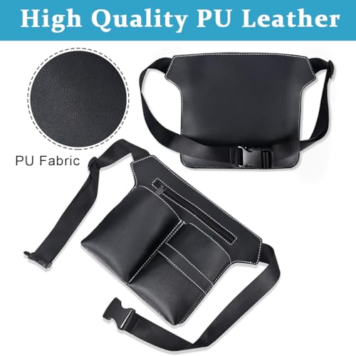 MAYCREATE® Hairdresser Scissor Bag PU Leather Barber Waist Pouch Professional Hairdressing Storage Holster with Adjustable Belt Hair Salon for Scissors Tools Clips 3PCS