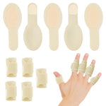 MAYCREATE® Castor Oil Finger Wraps Hook and Loop Adjustable Finger Splint Joint Sleeves for Pain Relief Arthritis Breathable Lycra Fabric Castor Oil Wraps Pack of 10