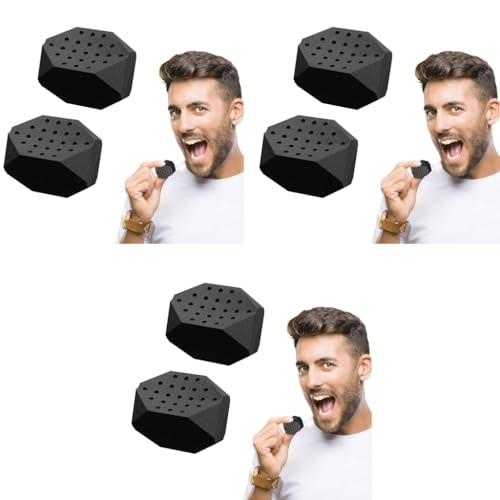 MAYCREATE® 6PCS Jawline Exerciser for Men Women 45lbs Silicone Jaw Exerciser Trainer Face Jawline Shaper for Jawline Exercise, for Beginner, Intermediate & Advance, Define Jawline - Black