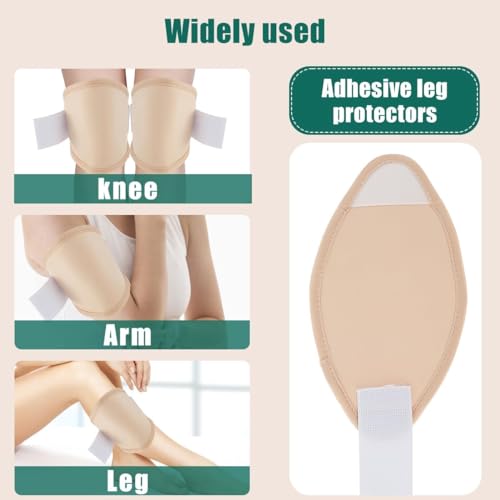 MAYCREATE® 4PCS Castor Oil Pack Wrap for Knee with Adjustable Elastic Strap Reusable Breathable Cotton Compress Pads for Calf Knees Arm Leg
