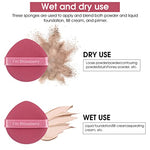 MAYCREATE® 21PCS Makeup Sponge Powder Puff Latex-free Makeup Puff Blender Sponge, Air Cushion Pads for Liquid Foundation, Cream, Powder, Concealer, Wet & Dry Dual Use(Pink)