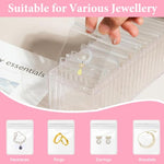 MAYCREATE® 2Pcs Jewellery Organisers Box with 40Pcs Jewellery Organisers Pouch Small Jewellery Pouches for Storage Travel Jewelry Case for Necklaces Bracelets Rings Earrings Gift for Women Girls