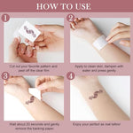 MAYCREATE® Henna Temporary Tattoo Sticker for Women Girls 8 Sheet Fake Tattoos Mandala Floral Patterns Stickers for Neck Chest Arms Hands Feet Waterproof Brown 16 PCS
