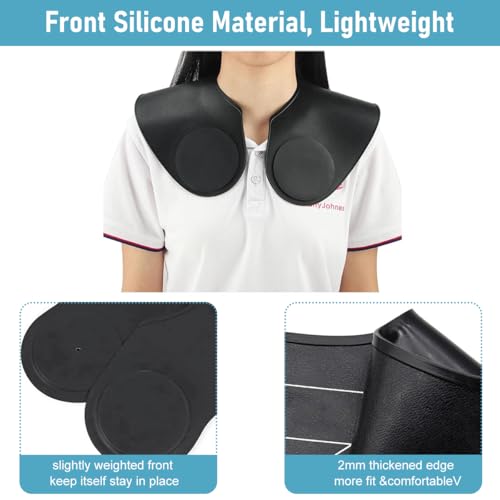 MAYCREATE® 2Pcs Silicone Waterproof Hair Dye Shawl & Cutting Collar, Flexible Fit with Guiding Lines, Hair Catcher Cutting Mat for Barbers & Stylists, Non-Irritating Salon Tools