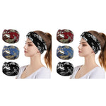 MAYCREATE® Head Band for Women 6PCS Knotted Hair Bands Flower Print Fashion Stretchy Headbands Makeup Running Yoga Fitness