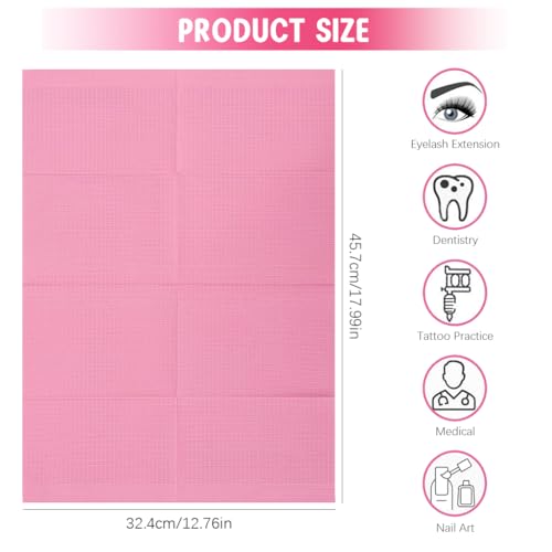 MAYCREATE® Disposable Nail Art Table Towels Mat Reusable Tissue Waterproof Tips Paper 12.7 x 17.9 Clean Pads Foldable Cushion for Salons 2 PCS