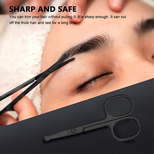 MAYCREATE® Nose Scissors Beard For Men Mustache Eyebrow Trimmer Stainless Steel Set with Storage Box X 2