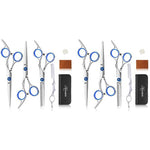 MAYCREATE® Full Set Hair Cutting Scissors Kit Professional Hair Dressing Barber with Storage Case for Men Women Adult Kids Cut 2 PCS