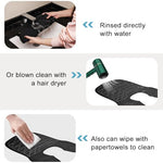 MAYCREATE® 2Pcs Silicone Waterproof Hair Dye Shawl & Cutting Collar, Flexible Fit with Guiding Lines, Hair Catcher Cutting Mat for Barbers & Stylists, Non-Irritating Salon Tools