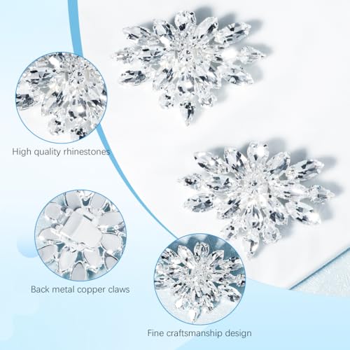 MAYCREATE® 6PCS Shoe Clips Charms for Women Crystal Rhinestone Decoration Detachable Buckle Bridal Wedding Prom Party High Heels Accessories