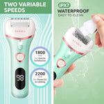 MAYCREATE® Callus Remover with 3Pcs Grinding Head &Pedicure Tools Foot Scrubber for Dead Skin Pedicure Kit for Women Pedicure Machine Rechargeable Foot Care