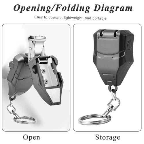 MAYCREATE Folding Nail Clipper with Filer Heavy Duty Nail Clipper for Thicken Nail Travel Nail Trimmer with Key Chain & Storage Box Creative Design Nail Cutter