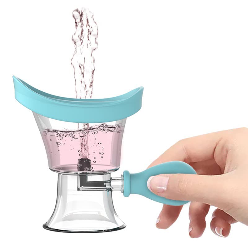 MAYCREATE Travel Eye Cleaning Cup with Air Valve and Silicone Frame 8.22×6.64cm | Efficient Rinse