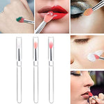 MAYCREATE® 6PCS Lip Brush for Lipstick Reusable Silicone Applicator with Cover Retractable Scrub for Gloss Cream Masks Applying Makeup Tools