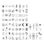 MAYCREATE® 5 Sheet Temporary Tattoo 77 Patterns Tattoo Sticker, Sweatproof Realistic Stickers for Kids & Adults, 2-Week Temporary Tattoo Stickers Party Decorative for Hands, Face, Body