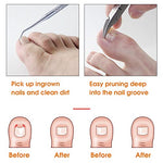 MAYCREATE® Ingrown Toenail Clippers for Thick Toenails Wide Jaw Opening Nail Curved and Slant Straight Blade Edge 12PCS Stainless Steel Toe Clipper Men