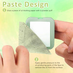 MAYCREATE® 300PCS Face Oil Blotting Paper for Oily Face, Natural Oil Absorbing Sheets for Face, Portable Bamboo Carbon Linen Face Wipes for Oily Skin, Built-in Mirror & Powder Puff Pad