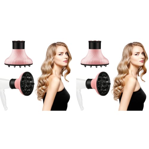 MAYCREATE® Hair Dryer Diffuser Universal Attachment for Blow Dryer Nozzles 1.5 to 2.3 inch Diameter Natural Thick Hair 2PCS