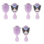 MAYCREATE® Toddler Hair Brush for Girls Kuromi Paddle 5.3 Inches Kids Detangler Oval Scalp Massager Cartoon Comb 3 PCS