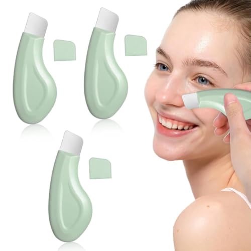 MAYCREATE® Blackhead Removal Tool, Silicone Face Scrubber Black Head Remover for Deep Cleansing, Face Scraper Nose Blackheads Skin Care Tool for Men Women Pore Cleaning, Acne, Whitehead, Comedones 3 PCS