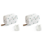 MAYCREATE Makeup Pouch Bag for Travel with Lipstick Slots 17x11.5x5cm Waterproof Polyester | Cactus Print Toiletry Organizer for Women