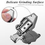 MAYCREATE Folding Nail Clipper with Filer Heavy Duty Nail Clipper for Thicken Nail Travel Nail Trimmer with Key Chain & Storage Box Creative Design Nail Cutter
