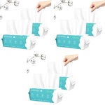 MAYCREATE® Face Towel Disposable 70 Count Facial Tissues for Women Daily Use Soft Absorbent Cotton Wet Tissue Makeup Removal Dry Wet Multi Travel 7.87x7.87 Square 210PCS