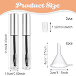 MAYCREATE® 10ml Empty Mascara Tube Wand Container Bottle for Castor Oil Brush Kit