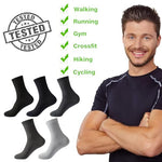 MAYCREATE® Bamboo Ankle Socks for Men - Bamboo Cotton Fiber Ankle Length Half Terry Socks Ideal for Gym, Running, Casual Wear with Odor Control Comfort Pack of 5