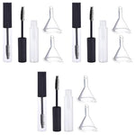 MAYCREATE® 10ml Empty Mascara Tube Wand Container Bottle for Castor Oil Brush Kit Combo with Funnels Mascara Eyeliner For Women Travel (Including 2 Mascara Tubes 2 Funnels) 3 PCS