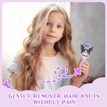 MAYCREATE® Hair Brush for Girls Kuromi Paddle 5.3 Inches Kids Detangler Toddler Hair Brushs Oval Scalp Massager Cartoon Comb for Baby Girl