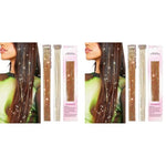 MAYCREATE® 12PCS Hair Tinsel Extensions Brown Glitter Strands 20.5 inch Clip-on Shiny Heat Resistant Fairy Kit for Women Girls Halloween Cosplay Party