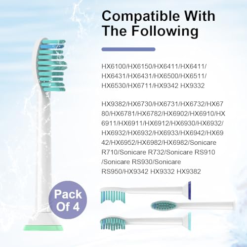 MAYCREATE® 8PCS Toothbrush Replacement Heads for Philips Sonicare Soft Dupont Bristles Electric Suitable