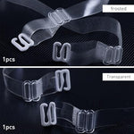 MAYCREATE® 2 Pairs Clear Bra Straps Invisible Replacement Adjustable Invisible Clear Bra Straps 1.2cm Width for Off Shoulders, Evening Dress