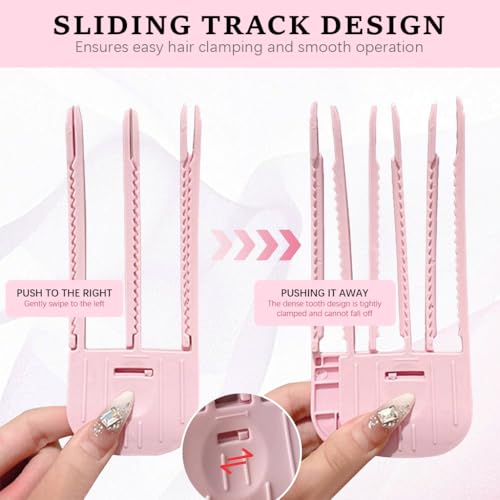 MAYCREATE® 2pcs Hair Volumizer Volume Clips for Women Men, Volumizing Hair Puff Clips, Womens Instant Comb for Fluffy Bangs, No-Trace Hairs Root Lifting Clip (Pink) 6 PCS