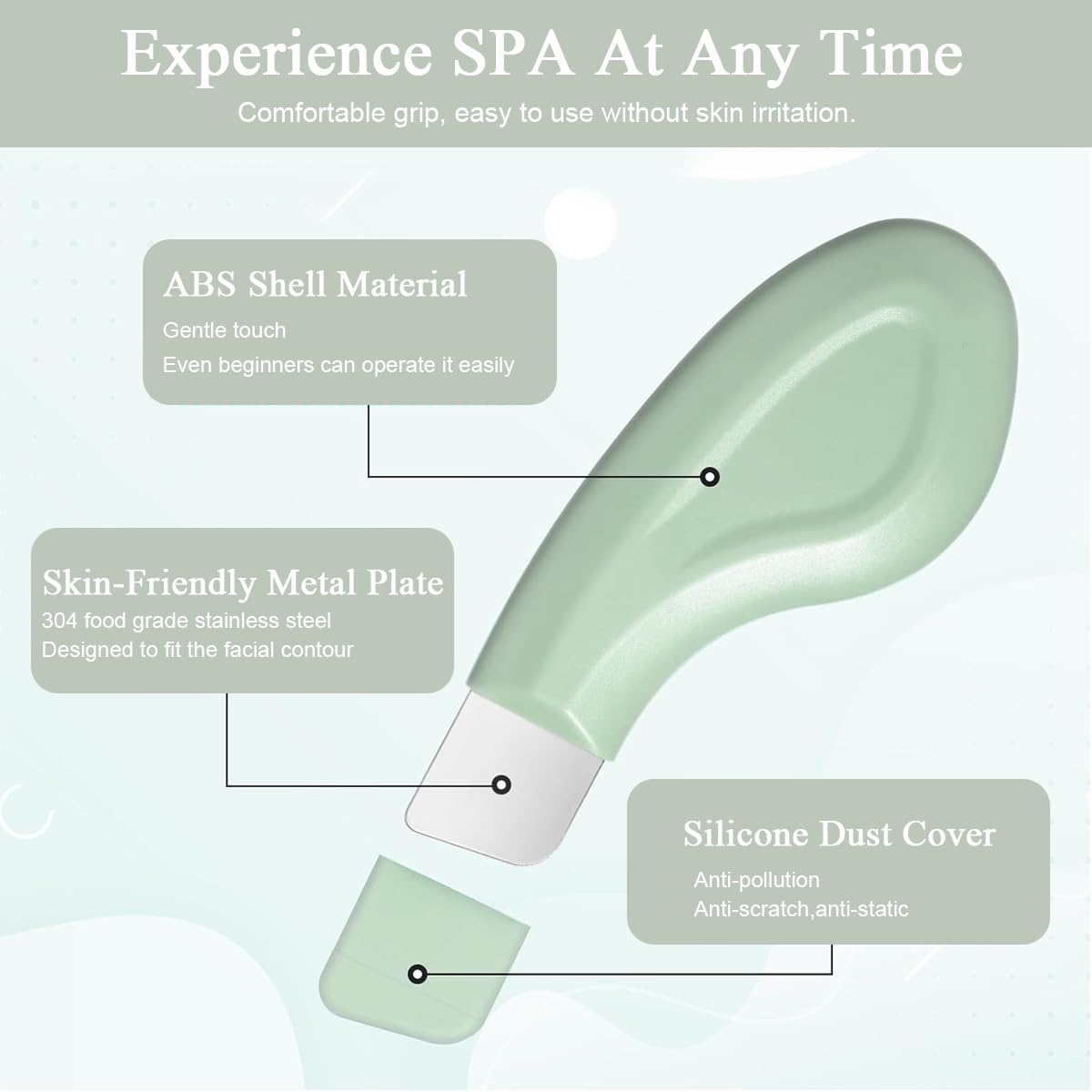 MAYCREATE Blackhead Removal Tool for Deep Cleansing with Silicone Handle | 3 PCS Stainless Steel Scrubber for Men and Women