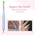 MAYCREATE Nail Art Brush Set for DIY and Salon Use with 6 Pieces & 2‑in‑1 Dotting Tool