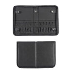 MAYCREATE Makeup Brush Holder Bag for Travel with 29 Elastic Sleeves and Full Open Zipper Design | PU Case Storage Organizer