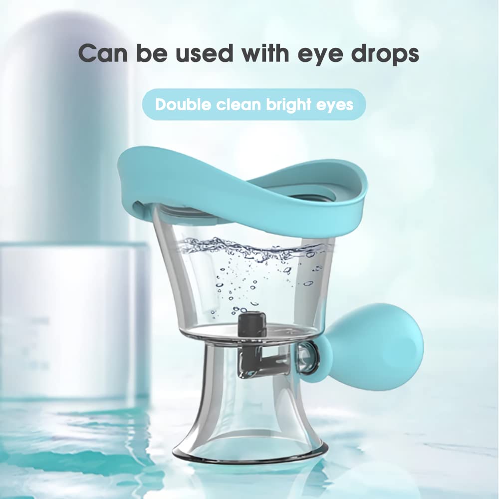 MAYCREATE Travel Eye Cleaning Cup with Air Valve and Silicone Frame 8.22×6.64cm | Efficient Rinse