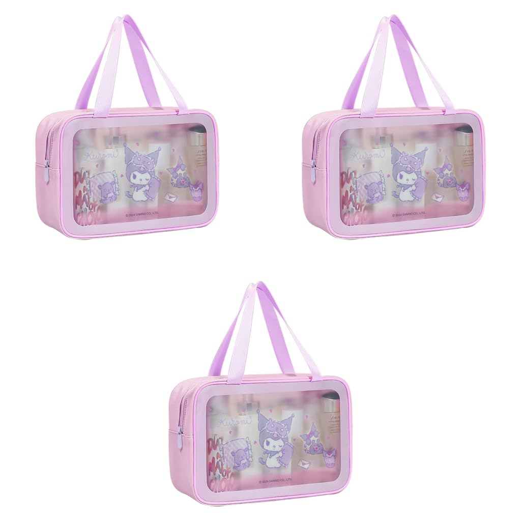 MAYCREATE Toiletry Bag for Women with 25x16x10cm Capacity featuring Waterproof PVC | Cute Kuromi Travel Organizer Set