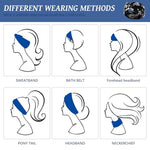 MAYCREATE® Head Band for Women 6PCS Knotted Hair Bands Flower Print Fashion Stretchy Headbands Makeup Running Yoga Fitness