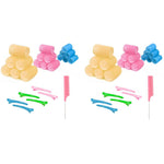 MAYCREATE Heatless Hair Curler Roller Kit with 18pcs in 3 Sizes and Magic Self Grip Clips