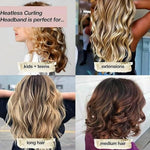 MAYCREATE® 9PCS Heatless Hair Curler, Soft Heatless Curls Satin Velvet Overnight Flexi Blowout Rods with with Hook, No Heat Overnight Sleeping Curling for Hair Styling Tools, Black