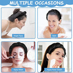 MAYCREATE® Facial Spa Headband for Women Girls, Soft Sponge Headband for Face Washing, Shower, Makeup Headband Fashion Clouds Hairband Non Slip Hair Hoop Headwear, Black 2 PCS