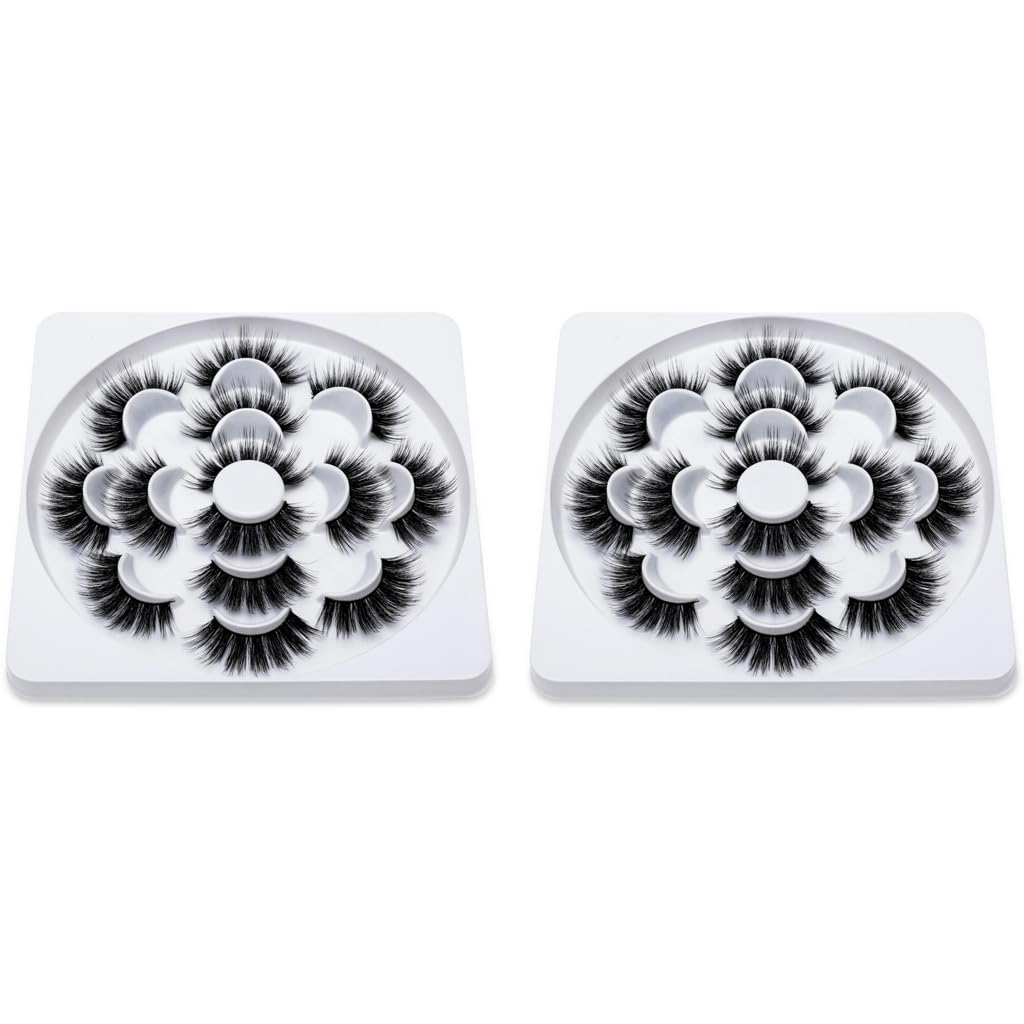 MAYCREATE False Eyelashes for Party Look featuring Knot Free Lash Band and 7 Pairs 15–18mm