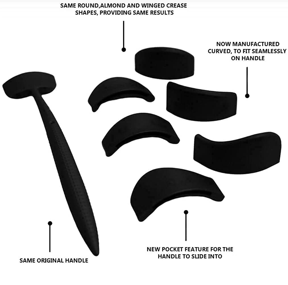 MAYCREATE Eyeshadow Crease Line Kit for Beginners with 6 in 1 Silicone Shapes | Reusable Eye Makeup Tool